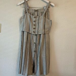 American Eagle striped two piece skirt set size S